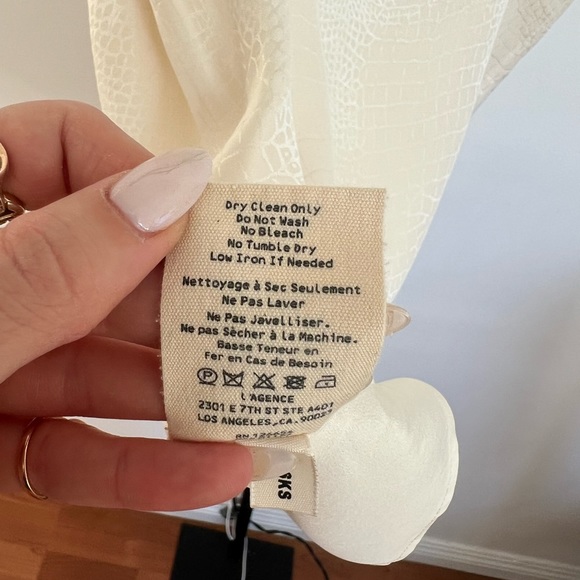 Lagence python white silk top - Picture 6 of 7